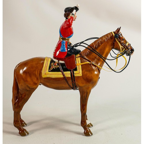 212 - John Beswick Connoisseur collection Queen Elizabeth II on Horseback, limited edition with box & cert... 