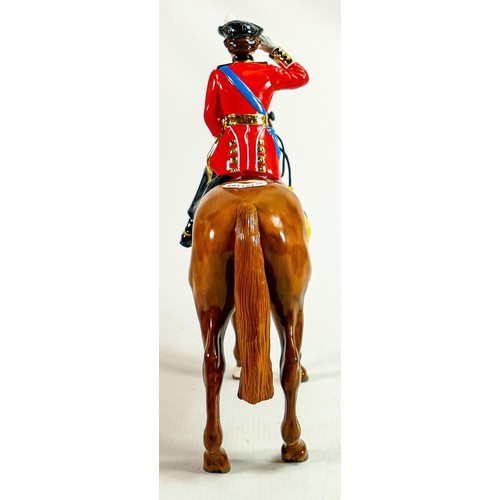 212 - John Beswick Connoisseur collection Queen Elizabeth II on Horseback, limited edition with box & cert... 