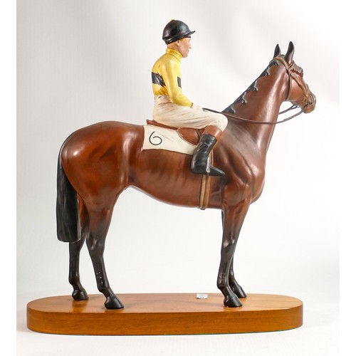 245 - Beswick Connoisseur model of Arkle with Pat Taaffe up, reins broken.