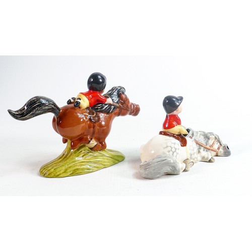 258 - Beswick Thelwell pony figures Kick Start & Pony Express. (2)