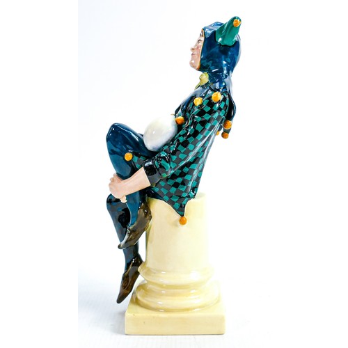 272 - Royal Doulton Jester HN71, impressed date 1928, green & royal blue chequered colour way, height 24cm... 