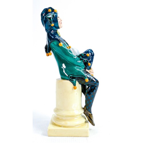 272 - Royal Doulton Jester HN71, impressed date 1928, green & royal blue chequered colour way, height 24cm... 