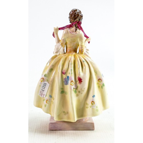 282 - Royal Doulton early figure Virginia HN1693, impressed date for 1936. Good restoration to base and sm... 