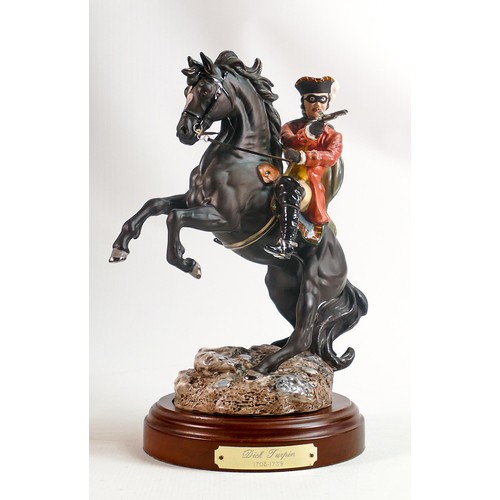 350 - Royal Doulton model of Dick Turpin HN3272 on wood plinth.