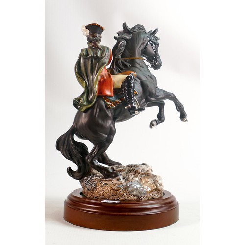 350 - Royal Doulton model of Dick Turpin HN3272 on wood plinth.