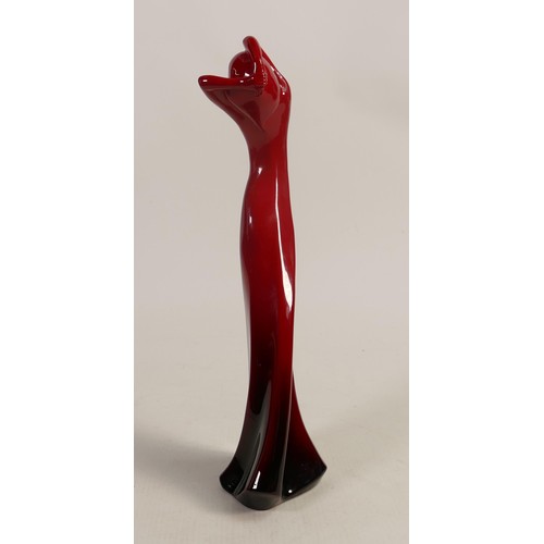 390 - Royal Doulton prototype Flambe figure Awakening, h.31cm.