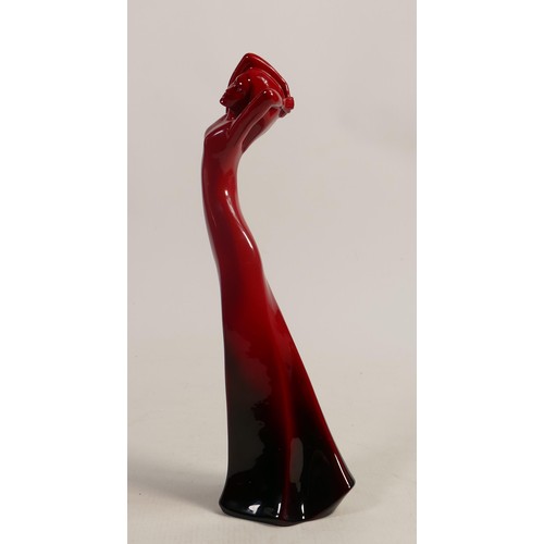 390 - Royal Doulton prototype Flambe figure Awakening, h.31cm.