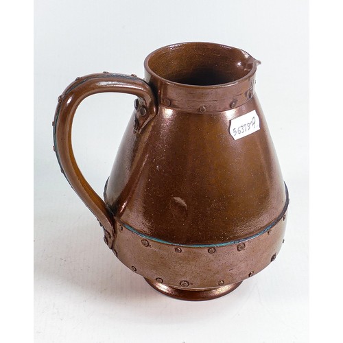 462 - Doulton Lambeth Silicon copper lustre jug, h.16cm.