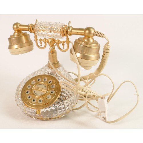 468 - Royal Doulton crystal glass telephone.