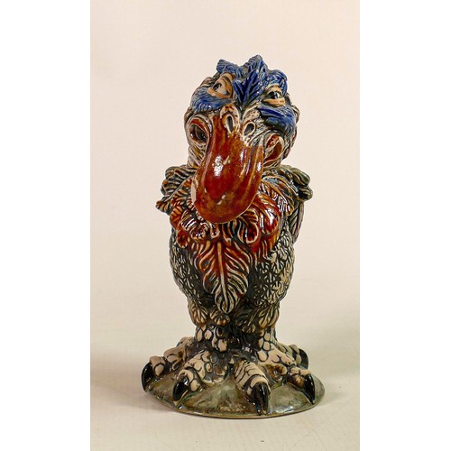 562 - Andrew Hull Cobridge stoneware Grotesque bird, height 19cm.