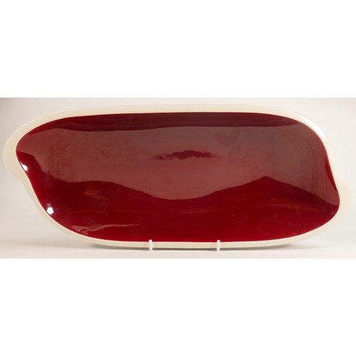 679 - Royal Lancastrian Mitzi Soloman Cunliffe free form shaped dish, length 40cm.