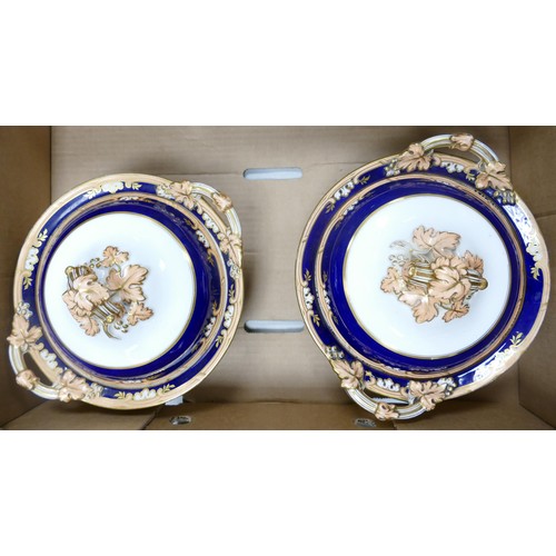 686 - A large impressive porcelain dinner service, Staffordshire mid 19th century.  A highly decorative di... 