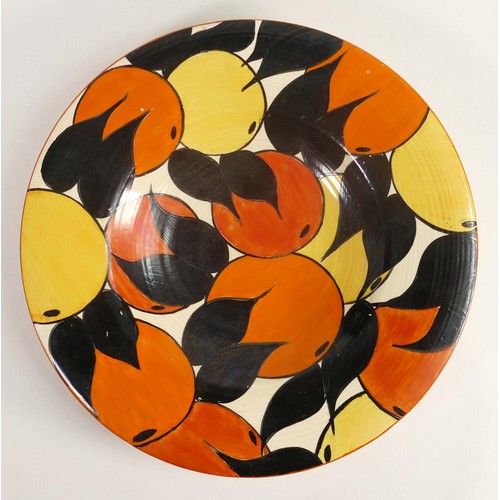 688 - Clarice Cliff Bizarre Fantasque Newport Pottery hand painted shallow bowl, diameter 32.5cm.