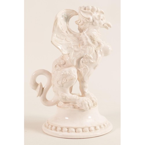 691 - Mid century Casa Pupo of London Grotesque Griffin candlestick, tiny chip to base, height 25cm.