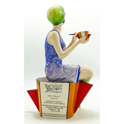 777 - Kevin Francis figure Art Deco Imitating Life, Guild members piece limited edition of 100, with certi... 