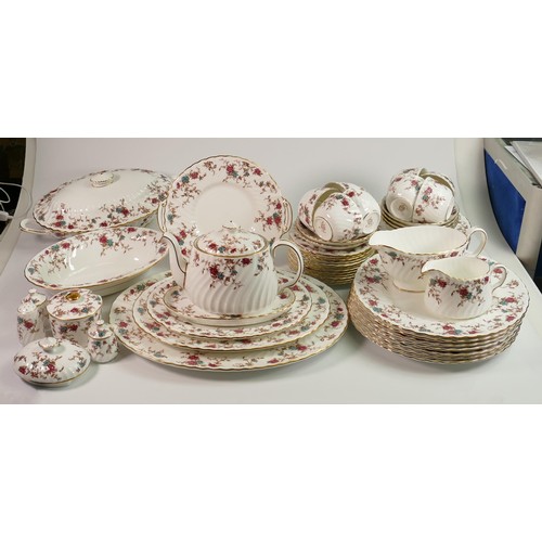 891 - A large collection of Minton Ancestral dinner and tea ware comprising tureen & cover, various sized ... 