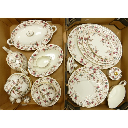 891 - A large collection of Minton Ancestral dinner and tea ware comprising tureen & cover, various sized ... 