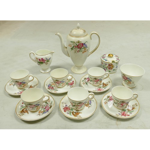 893 - Wedgwood Sandon coffee set and Haddon Hall pot. (16)