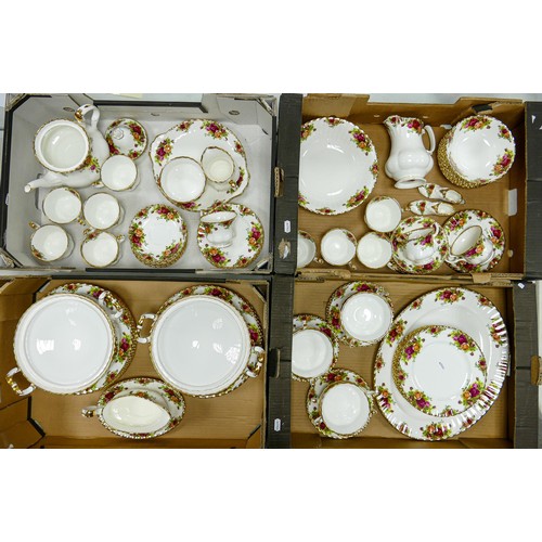 895 - Royal Albert Old Country Roses tea and dinner ware to include - tea set, 2 lidded tureens, 10 cereal... 