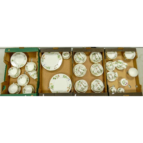 919 - A large collection of Minton Meadow patterned floral tea, coffee & dinner ware including - dinner pl... 