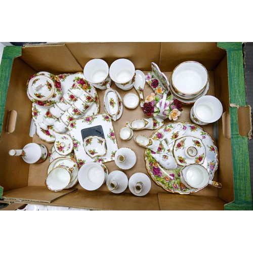 933 - A large collection of Royal Albert Old Country Roses patterned items including - tea pots, coffee po... 