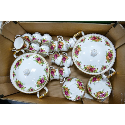 933 - A large collection of Royal Albert Old Country Roses patterned items including - tea pots, coffee po... 