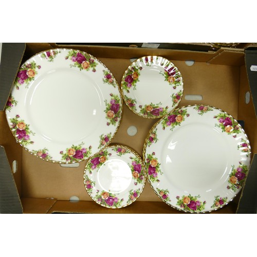 1053 - A large collection of Royal Albert Old Country Roses patterned tea & dinner ware including tea set, ... 