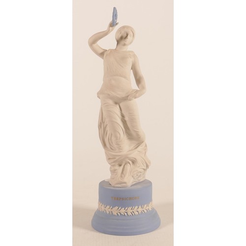 1114 - Wedgwood Jasperware Dancing Hour figure, dated 1979,  height 16.5cm.