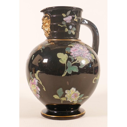 1121 - 19th century Wedgwood Doric Capri jug in the Chinese Flowers design, height 20cm.