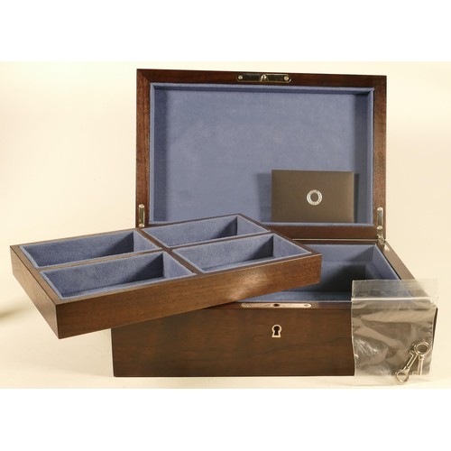 1126 - Wedgwood & exotic hardwood jewellery box set with oval Jasper ware Icarus plaque, limited edition of... 