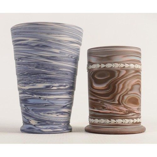 1154 - Wedgwood Swirl design trial vases, tallest 14cm. (2)