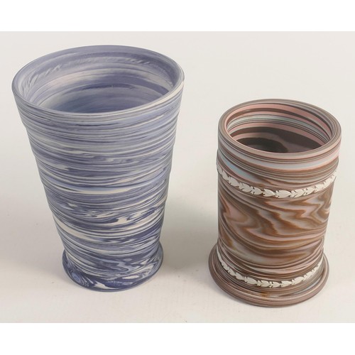 1154 - Wedgwood Swirl design trial vases, tallest 14cm. (2)