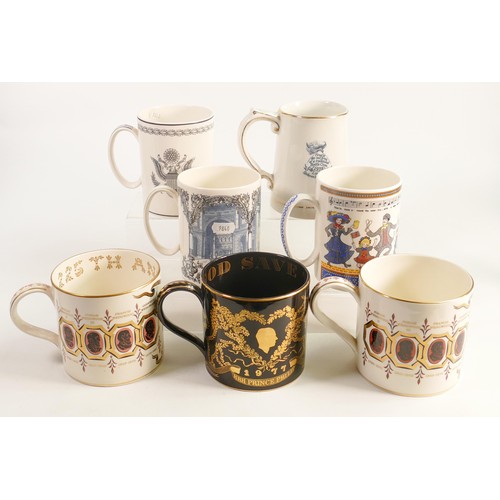 1174 - A collection of Wedgwood Richard Guyatt and similar tankards - some special commissions & trial item... 