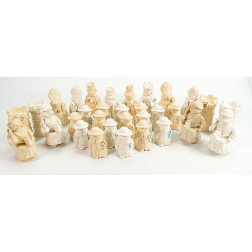 1532 - 20th century studio pottery chess set Brian Langelean, made in terracotta for 1986 CCI Meeting in Lo... 