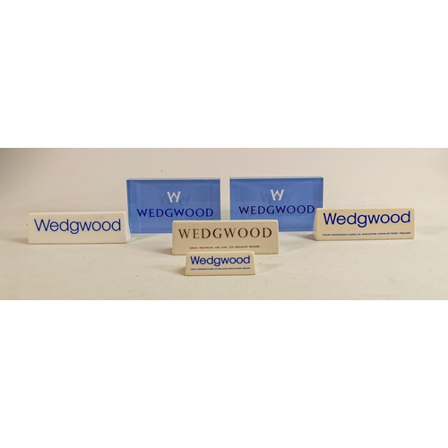 1155A - A collection of Wedgwood name stand plaques, largest 12.5cm.