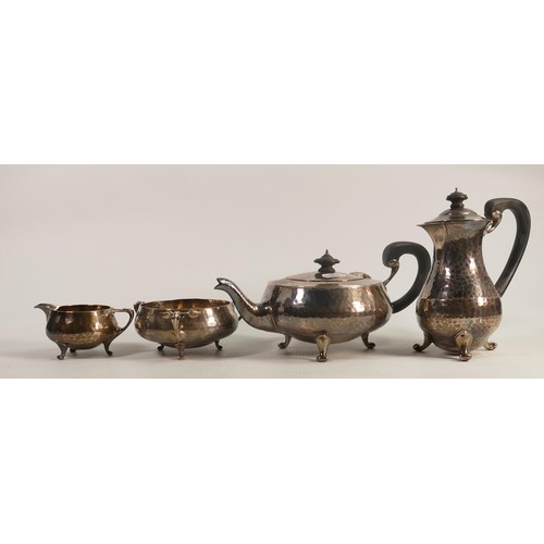 1793 - Four piece silver tea set, gross weight 1217g.  Maker C.E. London 1917.