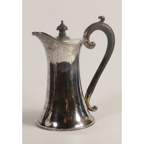 1794 - Silver hot water jug, gross weight 424g. Birmingham 1922.