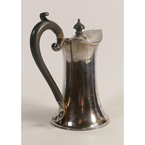 1794 - Silver hot water jug, gross weight 424g. Birmingham 1922.