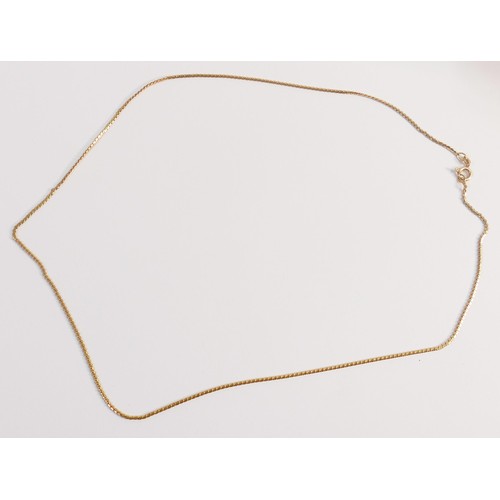 1926 - An 18ct gold, double height flat 'S' link chain measuring 60cm long, weight 9.3g. Good, lightly use ... 