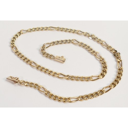 1962 - 9ct gold 20 inch necklace, 16.2g.