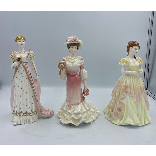 659 - 3 Coalport Limited Edition Figures 'Empress Josephine' 'Georgina' & 'Karen'