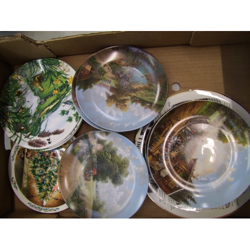 46 - A mixed collection of items to include decorative wall plates including Royal Doulton