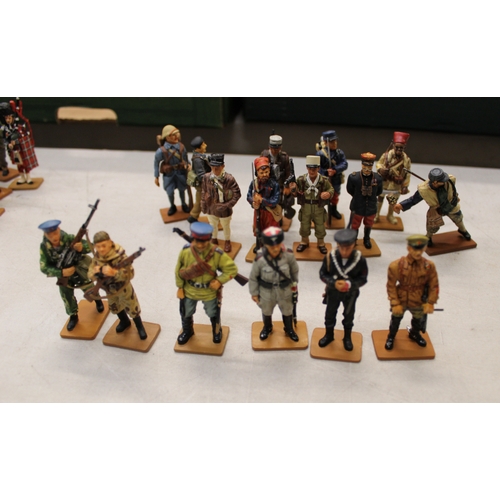 340 - A collection of Del Prado toy soldiers from various countries to include Italy, Germany, UK, USA, Fr... 