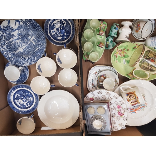 54 - A mixed collection of items to include Carlton ware bowl and Cruet set, Royal Commemorative Items, J... 