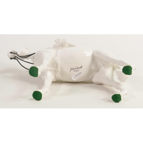 221 - John Beswick Connoisseur Collection gloss white Queen Elizabeth II on Horseback, limited edition wit... 