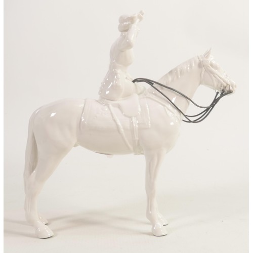 221 - John Beswick Connoisseur Collection gloss white Queen Elizabeth II on Horseback, limited edition wit... 