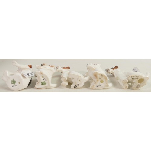 398 - Royal Doulton miniature animals to include - a seated Sealyham terrier K8 x 2, seated terrier K7 and... 