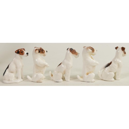 398 - Royal Doulton miniature animals to include - a seated Sealyham terrier K8 x 2, seated terrier K7 and... 