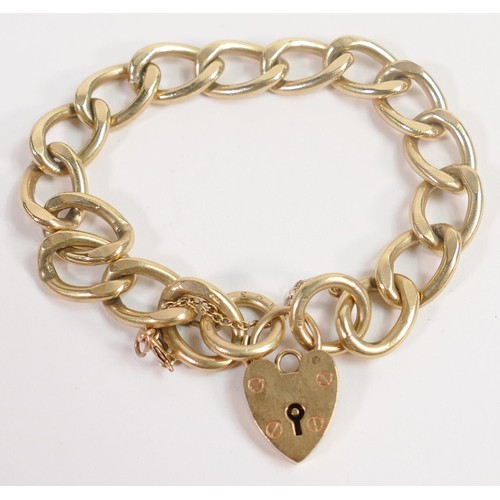 1951 - 9ct gold bracelet, 36.5g.