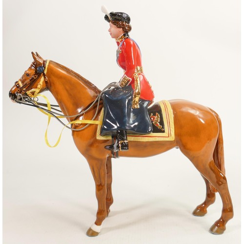 227 - John Beswick Connoisseur Collection Queen Elizabeth II on Horseback, limited edition.